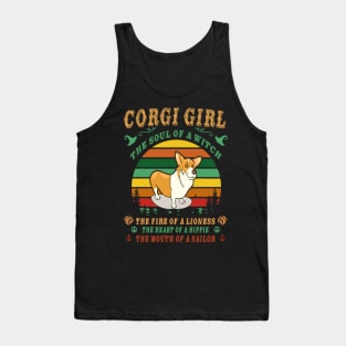 Corgi Girl - Witch - Lioness - Hippie - Sailor (111) Tank Top